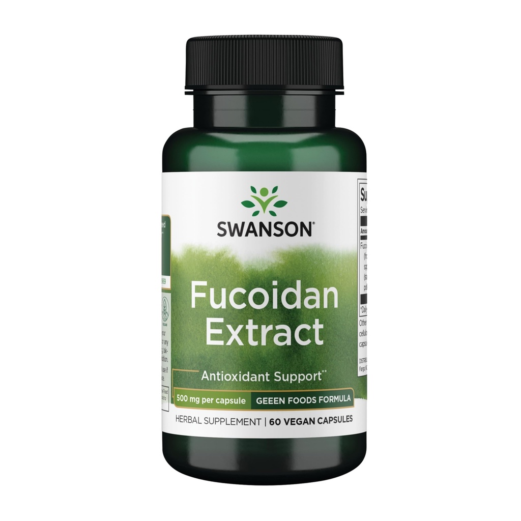 Swanson maksimum Güçlü Fucoidan Ekstraksiyon - Herbal Supplement Immune System Function - Natural Formula Supporting General Health - (60 Veggie Capsules, 500 mg Her)