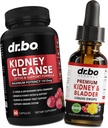 Kidney Cleanse Detox Support Supplement & Bladder Health Drops - Organik Kidney Bladder Supplements Drops & Pills Juniper Berry Cleavers Dandelion Cranberry - Kidneys Renal & Urinary Tract Supplements Renal & Urinary Tract Supplements
