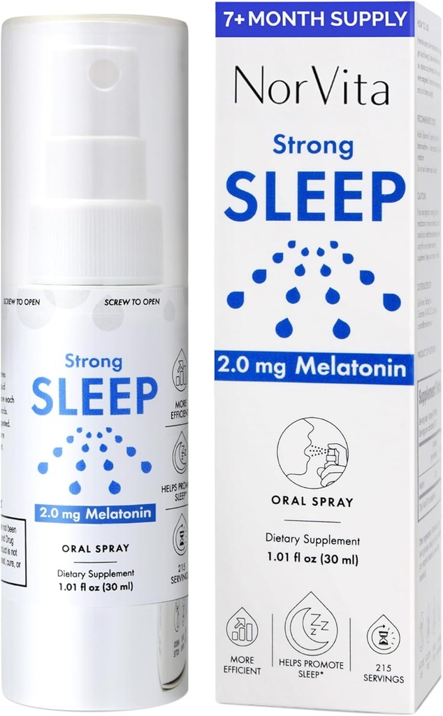 Melatonin Sleep Spray 2 mg (215 Hizmetler) - Sıvı Melatonin parfümü Uyku, Hızlı Modelleme Sublingual Formula, Supports Health Sleep - Vegan, GMO-Free, Melatonin Spray for Yetişkinler