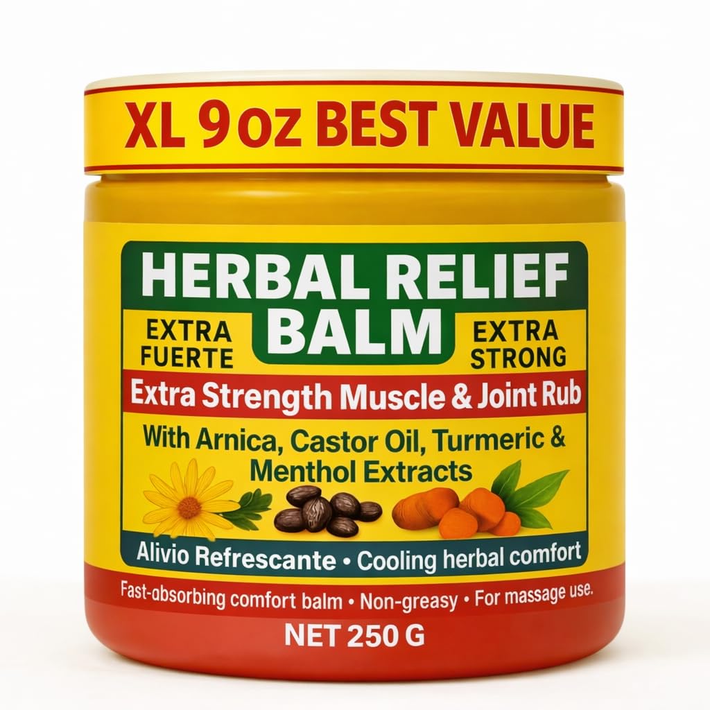 Large 250G Extra Strong Muscle Rub Gel with Hemp Oil – Alleviates Aches, Muscle Stiffness, & Improves Joint Mobility with Arnica (250G)