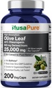 NusaPure Olive Leaf% 20 Ol Europein 50:1 Ekstraksiyon, 500 mg 25.000 mg 200 Veg Caps Vegetarians ve Vegans için Uygun, Non-GMOMO