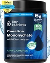 ΚΛΕΙΣΤΙΚΑ ΦΥΤΑ Creatine Monohydrate Powder + Electrolytes, 5000mg Creatine Powder, Micronized Creatine Monohydrate, Creapure Creatine - 60 Services, Made in USA