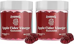 Droppels Apple Cider Vinegar Gummies 1000 mg with Beet Root & Pomegranate | Non-GMO, Vegan-Friendly, Gluten Free | Supports Digestion, Metabolism, Energy & Immune Health | Raspberry Flavor Flavor Flavor