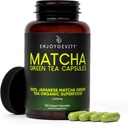 Βιολογικό Μάτσα Πράσινο Τσάι Κάψουλες - Natural Energy Boost - Clean Gradual Caffeine - Ιαπωνικό Μάτσα Πράσινο Τσάι Χάπια - 100% Φυσικό Αντιοξειδωτικό - Χαλαρωτικό και Χαλαρωτικό - 120 Καθημερινές κάψουλες - 2.000/mg