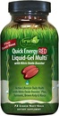 Irwin Naturals Quick Energy RED Liquid-Gel Multi with Nitrik Oksit - 72 Sıvı Yumuşakgels - Nitrik Çimento Sistemleri, Turmeric, Brown Kelp, Maca & Beet Root