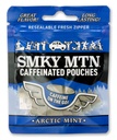 Smokey Mountain Caffeinated Pouches - Arctic Mint - Tobacco Free and Nicotine Free - 15 Pouches Per Pack - 10 Pack