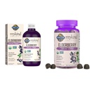Life Organics Plant-Based Elder Immune Syrup 6.59 fl oz & Organics Elderberry Gummies for Yetişkinler & Kids