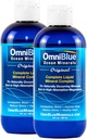 Omni Blue Ocean Minerals - 70+ Trace Minerals & Sıvı Magnezyum - Pyum, Chloride- Low sodyum - Uyku için Doğal Destek, Digestion, Regularity, Hydration & Electrolyte Balance (2-Pack 8oz)