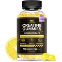 Etkili Nutra Kreatine Monohidrat Gummies - Gummy başına 1g Tinatine - Erkekler ve Kadınlar için Vegan Kas & Güçlü Tamam - Kas Büyüme, Enerji, Endurance - Lemon Flavor, ABD'de (90ct)