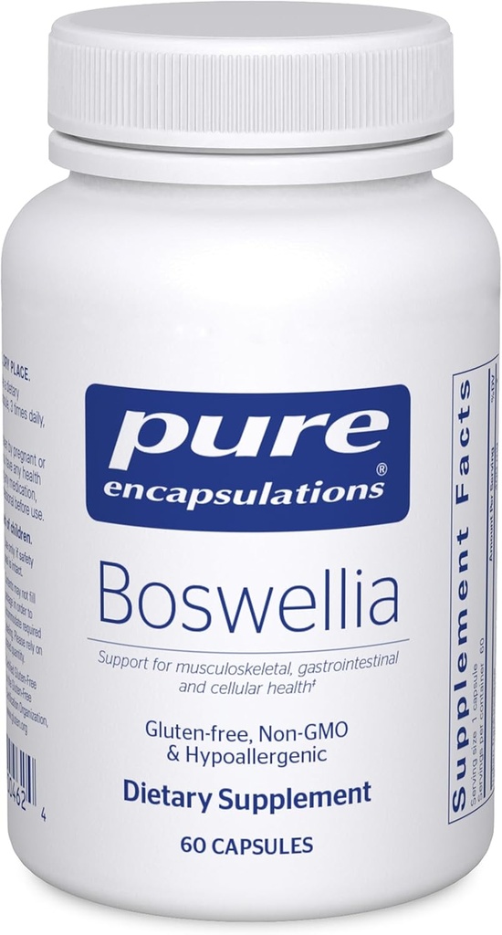 Saf Encapsulations Boswellia Supplement - Ortak Sağlık, GI & Connective Tound - Sağlıklı Ortaklar & Digestive Health* - Non-GMO & Vegan - 60 Capsules