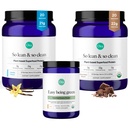 Ora Organik Vegan Protein Toz Çikolatası, Vanila & Greens Toz Paketi: 22g Plantive, Chocolate, 20 Hizmet + 21g Plant Temel, Vanilla, 20 Hizmet + Organik Süper Yeşiller İçilir, 30 Hizmetler