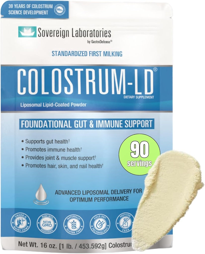 Αρχική Εργαστήρια Colostrum-LD Liposomal Delivery - Colostrum Powder - Χωρίς γλουτένη, Λακτόζη-μειωμένη - 90 Servings 16oz Plain