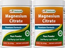 Best Naturals Μαγνήσιο Κιτρικό σκόνη 1 λίρα (1 LB (πακέτο του 2))