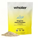 wholier Organic Plant Protein Powder + Prebiotics & Amino Acids, 21g Vanilla Protein Powder, USDA Organic, Gut Health Support, Vegan, Gluten Free, No Fillers, Vanilla Bean, 14 Servings