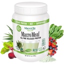 MacroLife Naturals MacroMeal Vanilla Vegan Protein Powder 25g + Superfood Greens, 3 Billion Probiotics & Fiber for Lasting Energy - Plant Based Non-GMO & Gluten-Free Shake & Smoothie Mix - 15 Servings