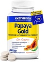 Enzymedica Papaya Gold, Advanced Digestive Enzymes with Natural Organic Papaya & Chlorophyll for Comprehensive Digestion Support, High Potency Bromelain & Papain, Vegan, Mint, 120 Chewable Tabletler