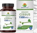 Brieofood Organic Cissus Quadrangularis 1500mg, 45 Servings, Vegetarian, Gluten Free, 90 Vegetarian Tablets