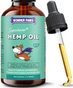 WONDER PAWS Köpekler için Organik Hemp Yağı - Alaska Salmon Oil & Omega 3 Fatty Asits ile Hemp Yağı - Evcil hayvanlar, Ortak Sağlık, Anksiyete Yardım, Calming, Skin & Immune - 60 ml Hemp Oil Drops