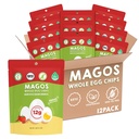 Magos Egg Chips – Huevos Rancheros, Healthy Snack, High Protein Low Carb, Light Cracker-Style Crunch, 1.1 oz Bags – Keto, Vegetarian & Carnivore Friendly, No Gluten Ingredients (12-Pack)