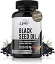 Pure Organic Cold-Pressed Black Seed Oil Capsules - Vegan Non-GMO Pure Nigella Sativa Black Cumin Tohum Yağı Beauty Immunity & General Wellness Support - Thymoquinone-Rich 1000mg Servisi (60 Gün)
