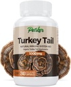 Parker Naturals Turkey Tail Mushroom Capsules - Immune System Health Support için Organik Mushroom Supplements - 1000 mg Premium Mushroom Supplements - 240 Capsules - Organik Mushroom Supplement for Immune System Health Support - 1000 mg Premium Mushroom Supplements - 240 Capsules