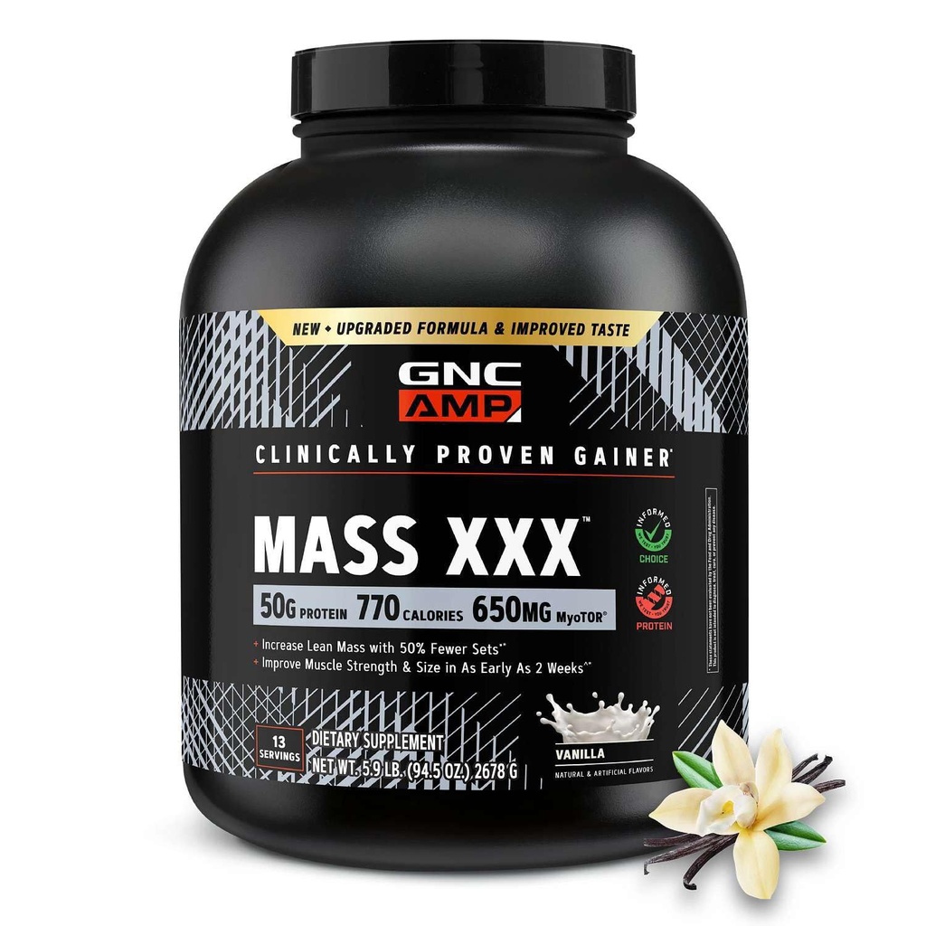 GNC Amp Mass XXX Vanilla, 13 Servings