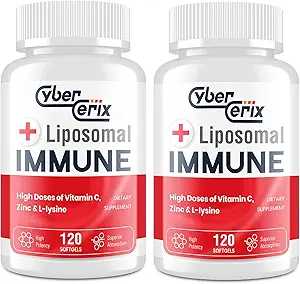 Liposomal Immune Support Supplement for Yetişkinler, Kompleks with L-Lysine 1.500 mg, Vitaminler, Mineraller & Herbal Türleri, Erkekler ve Kadınlar için Kapsamlı Günlük Sağlık Toplantısı - 240 Capsules