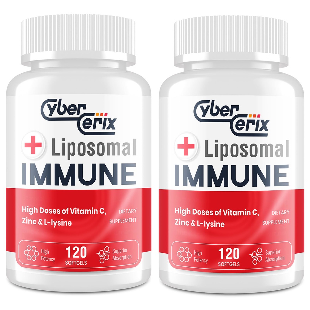 Liposomal Immune Support Supplement for Yetişkinler, Kompleks with L-Lysine 1.500 mg, Vitaminler, Mineraller & Herbal Türleri, Erkekler ve Kadınlar için Kapsamlı Günlük Sağlık Toplantısı - 240 Capsules