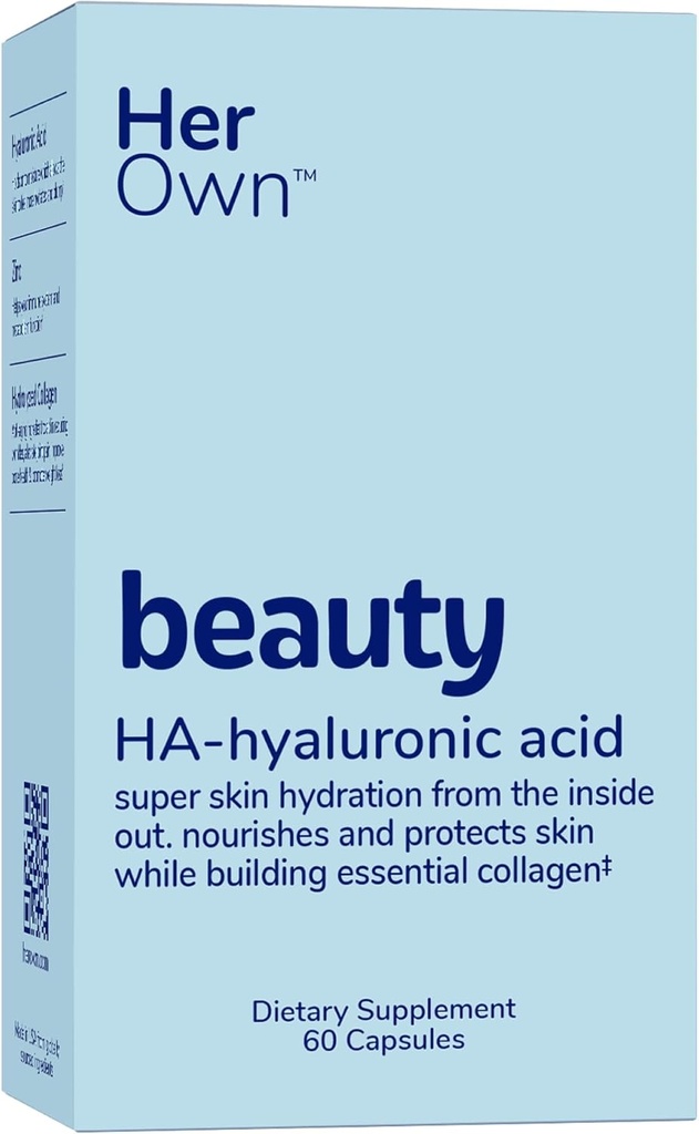 Kendi Beauty Hyaluronic Acid Capsules, Skin Hydration, Nourishes and protects Skin, Essential Collagen, Hyaluronic Acid, Supports Beautiful Skin, çinko, Magnezyum, C, 60 Count