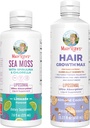 MaryRuth Organics Sea Moss Liposomal (Limeade) & Saç Büyüme MAX (Almond Cookie) | Temiz Etiket Projesi Doğrulanmış® | Enerji için Vitaminler, Immunity, & Beauty | Vegan, Gluten-Free, Non-GMO