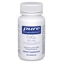 Pure Encapsulations CoQ10 60 mg | Coenzyme Q10 Supplement for Energy, Antioksis, Brain and Cellular Health, Cognition, and Cardiovascular Support* | 60 Capsules
