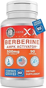 Genx Formulas Berberine HCl 500 mg (90 Capsules) - NSF Güvenlik, Kalite ve Etiket Hassasiyeti için Onaylandı - Immune Health - Non-GMO, Gluten Free, Vegetarian