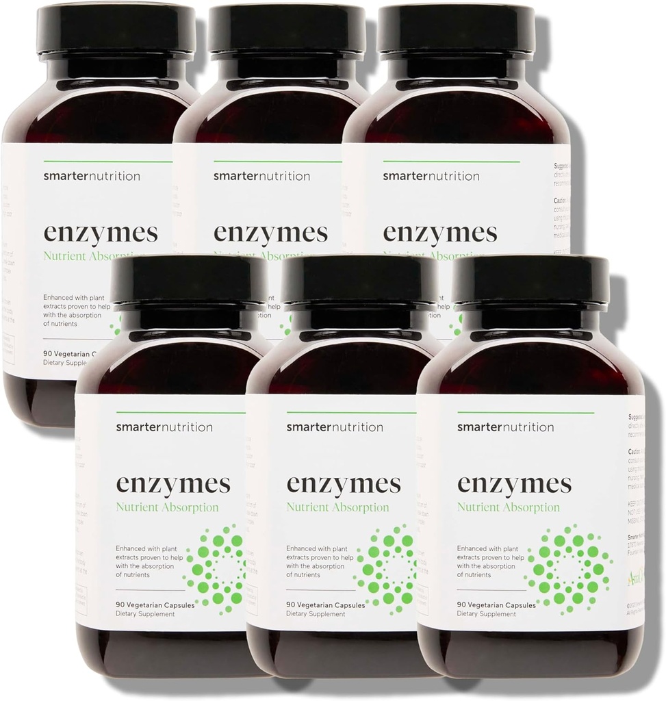 Akıllı Beslenme Vegan Algestive Enzymes - Zattion Bloating & Gut Health Support with 16 Multi Enzymes for Nutrient Abors & Meal Time Comfort for Both Men & Women - 540 Count[180-Day Supply]