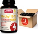 Jarow Formulas Extra Strength Methyl B-12 1000mcg, Συμπλήρωμα διατροφής για την παραγωγή και την υποστήριξη της εγκεφαλικής υγείας κυττάρων, 100 Lemon-Flavored Μασώμενα δισκία, 100 Ημέρα προσφοράς, Συσκευασία των 12