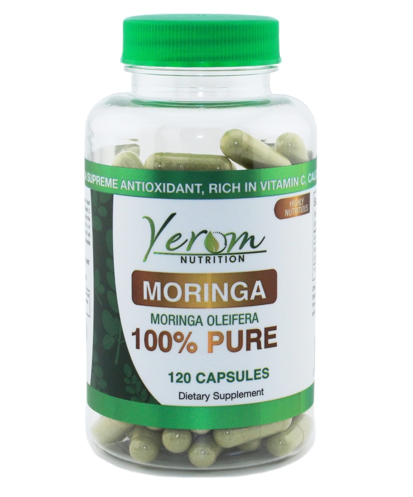Saf Moringa Capsules - 800 mg Yüksek Potency,% 100 Natural, Supplement for Energy, Immune Support & Antioxy Boost, 120 Capsules