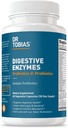 Dr. Tobias Probiyotiks, Prebiyotiks ve Postbiyotiks Bromelain, Amylase, Lipase, Better Digestion & Immune Function, 60 Capsules, 30 Hizmetler (2 Günlük)