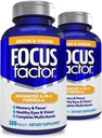 Focus Factor Yetişkinler Beyin ve Vizyon Tamam, 120 Kont- Eye Vitamin, Mineral Supplement, Lutein & Zeaxanthin-Brain Supplement for Focus, Concentration, Memory (2 Pk)