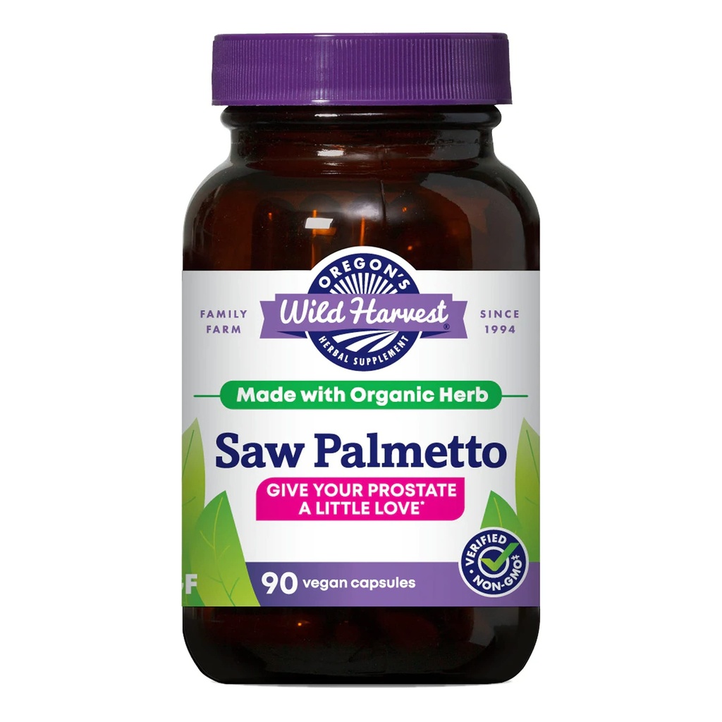 Oregon'un Wild Harvest Saw Palmetto Organik Capsules, 90 Kont Vegetarian Capsules, 1170 mg