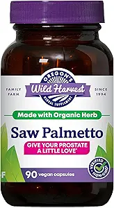 Oregon'un Wild Harvest Saw Palmetto Organik Capsules, 90 Kont Vegetarian Capsules, 1170 mg