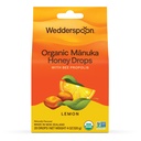 Wedderspoon Organik Manuka Honey Drops, Lemon & Bee Propolis, 20 Kont ( 1) | Gerçek Yeni Zelanda Honey | Mükemmel Remedy For Kuru Throats