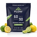 Flow Formulas Lemon Lime Endurance Drink Mix, 30 Servings | Top 12 Allergen-Free, Carbohydrate & Electrolyte Sports Fuel Powder for Performance Training, High Carb Hydration, Gluten-Free