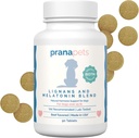 PranaPets Lignans & Μελατονίνη με Biotin Blend Φυσικά Βοηθήματα στην ανακούφιση των συμπτωμάτων του Cushing σε σκύλους άνω των 25 lb 