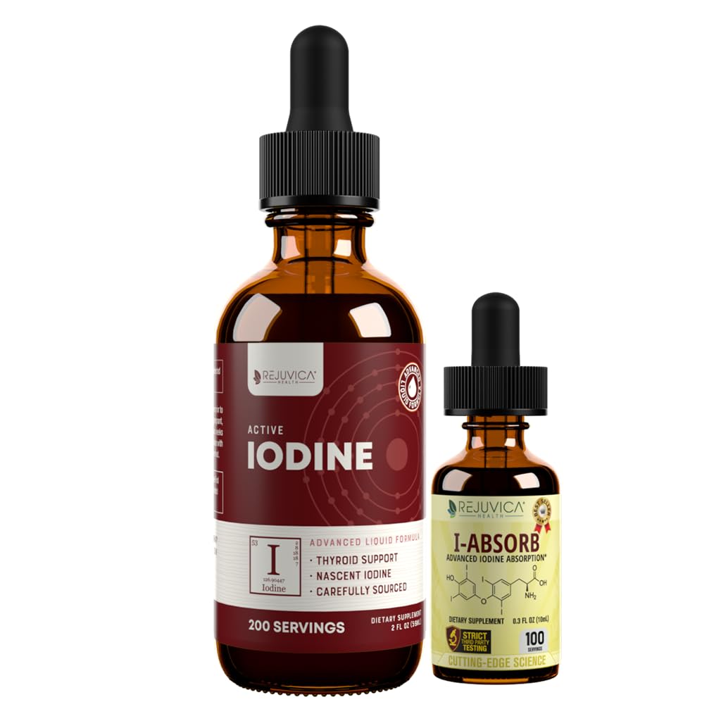 Aktif Iodine + iAbsorb - Nascent Iodine Drops - Daha İyi Teslimat için Sıvı Teslimat - Daha İyi Teslimat için Yardımcılar - Sağlıklı Enerji, Vitality & Iodine Seviyeleri