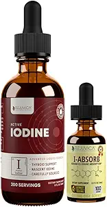 Aktif Iodine + iAbsorb - Nascent Iodine Drops - Daha İyi Teslimat için Sıvı Teslimat - Daha İyi Teslimat için Yardımcılar - Sağlıklı Enerji, Vitality & Iodine Seviyeleri