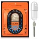Pill Capsules Boş Boyutu 0, 100 Kont Gelatin Capsule ile Micro Lab Spoon, DIY Pill Capsule, Gluten Free ve Non-GMO sertifikalı, Clear