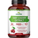 Zazzee Tart Cherry 10:1 Extract, 60 Vegan Capsules, 2 Month Supply, Montmorency Cherry, Certified Kosher, Joint & Uric Acid Support, Antioxidant Support Formula, Non-GMO, Made in the USA
