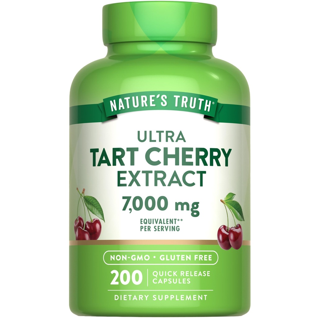 Nature's Truth Tart Cherry Extract Capsules | 200 Count | Non-GMO & Gluten Free Supplement