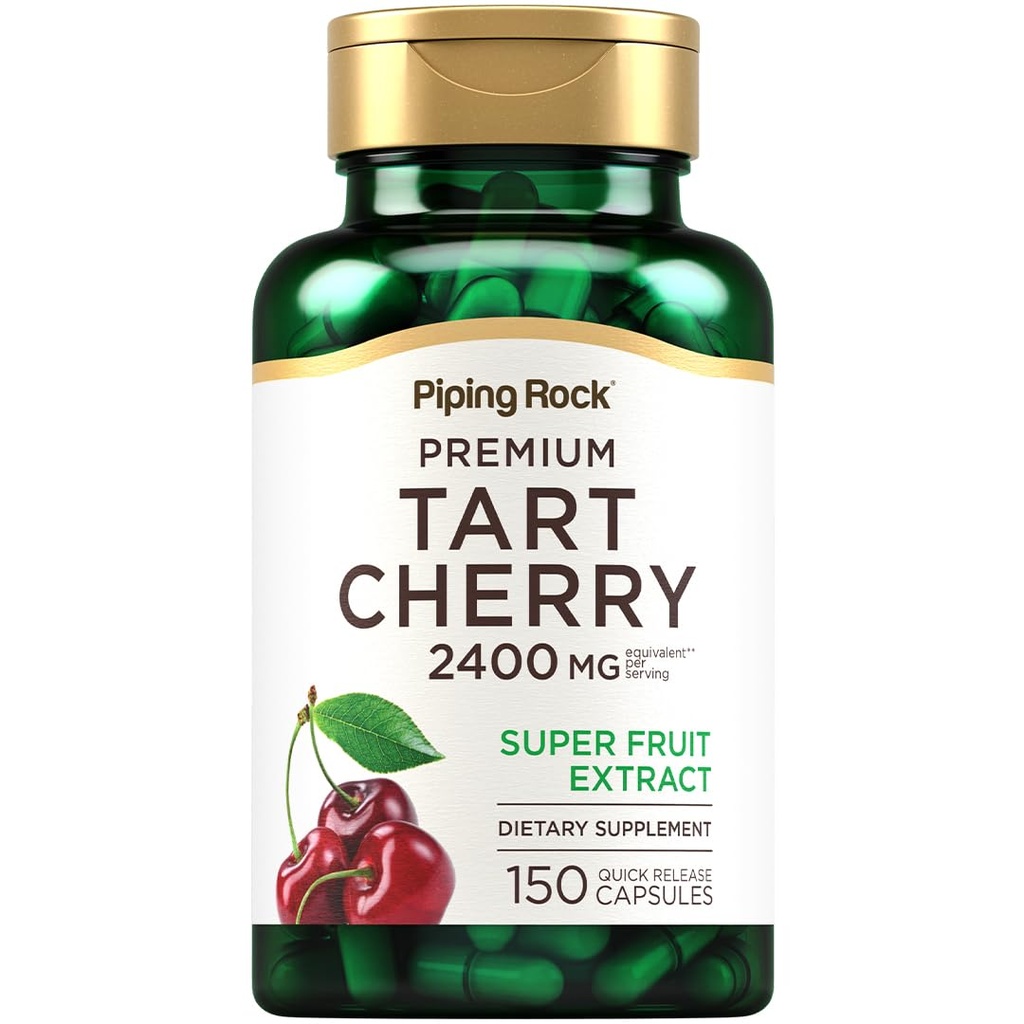 Piping Rock Tart Cherry Extract Supplement | 150 Capsules | Premium Super Fruit | Non-GMO, Gluten Free