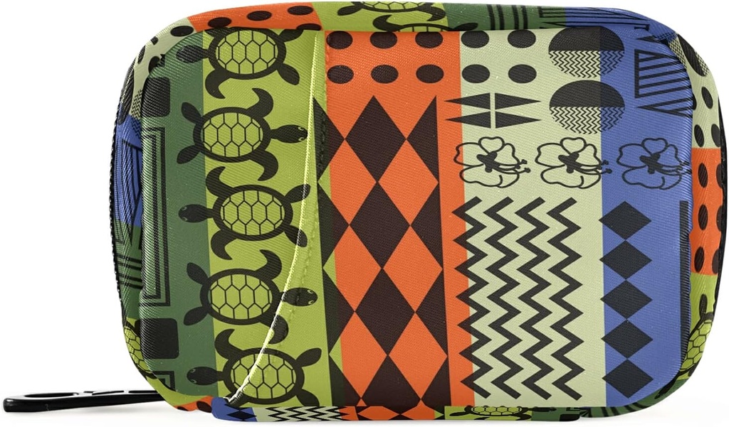 Striped Aloha Kaplumbağa Pill Box 7 Günü Pill Case Travel Pill Organizer Bag with Surface Portable Weekly Case Compact Boyut for Vitamin Supplement Sahibi için Sınırlı Fiyat