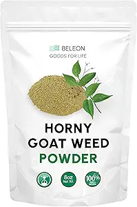 Horny Goat Weed Toz 8 oz - Erkekler ve Kadınlar için Saf Epimedi Toz, Enerji ve Immune Sistem Desteği